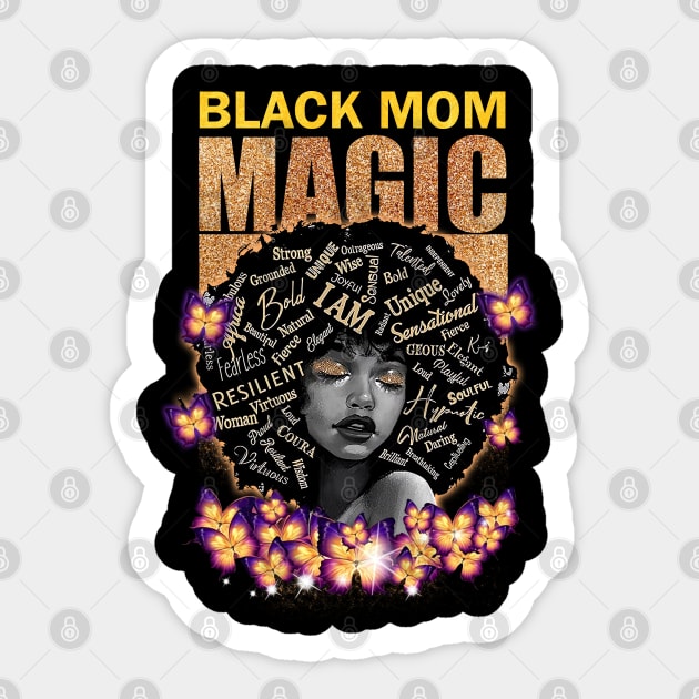 Black Mom Magic, Black Mom, Black Girl Magic Sticker by UrbanLifeApparel